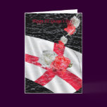 St. George's Day English Flag and roses white and