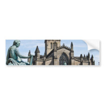St. Giles Cathedral and David Hume Statue Bumper Sticker