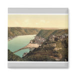 St. Goar, the Rhine, Germany rare Photochrom Magnet