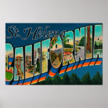 St. Helena, California - Large Letter Scenes Poster