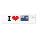 St. Helena Flag bumper stickers