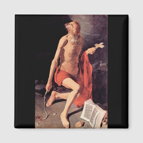 St. Hieronymous by Georges de La Tour Magnets