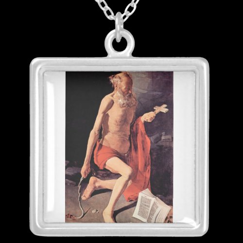 St. Hieronymous by Georges de La Tour Personalized Necklace
