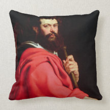 St. James the Apostle, c.1612-13 (oil on panel) Throw Pillow