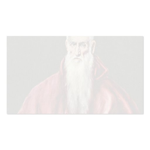 St. Jerome As Cardinal By Greco El Business Card Template (back side)