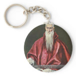 St. Jerome As Cardinal By Greco El keychains