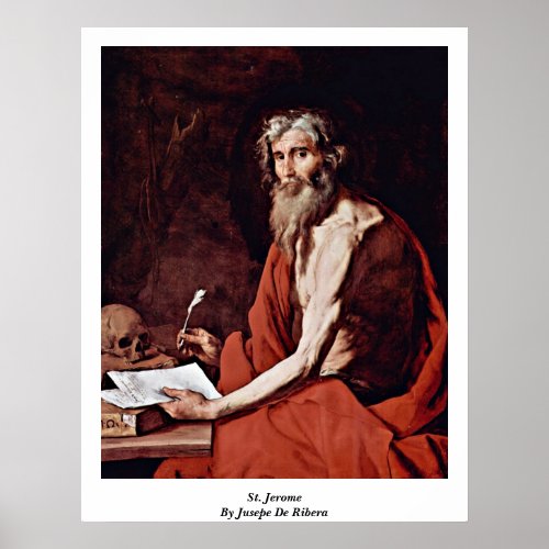 St. Jerome By Jusepe De Ribera Posters