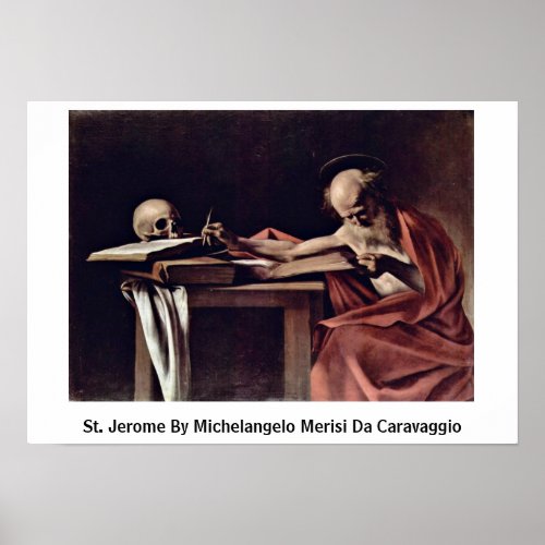 St. Jerome By Michelangelo Merisi Da Caravaggio Print