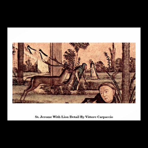 St. Jerome With Lion Detail By Vittore Carpaccio Poster