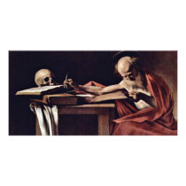 St. Jerome Writing By Michelangelo Merisi Da Carav Photo Cards