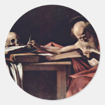 St. Jerome Writing By Michelangelo Merisi Da Carav stickers