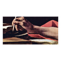 St. Jerome, Writing Detailed By Michelangelo Meris Customized Photo Card
