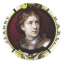 St. Joan of Arc Round Stickers