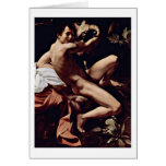 St.John The Baptist By Michelangelo Da Caravaggio Greeting Cards