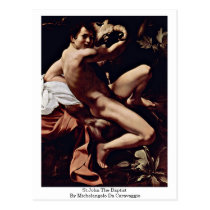 St.John The Baptist By Michelangelo Da Caravaggio postcards