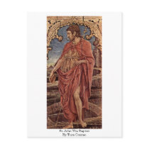 St. John The Baptist By Tura Cosimo Postcard