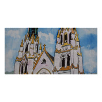 St John the Baptist Church religious christian art Photo Card