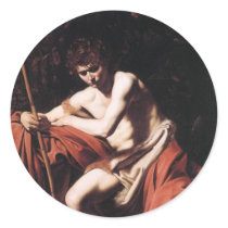 St John the Baptist Round Stickers
