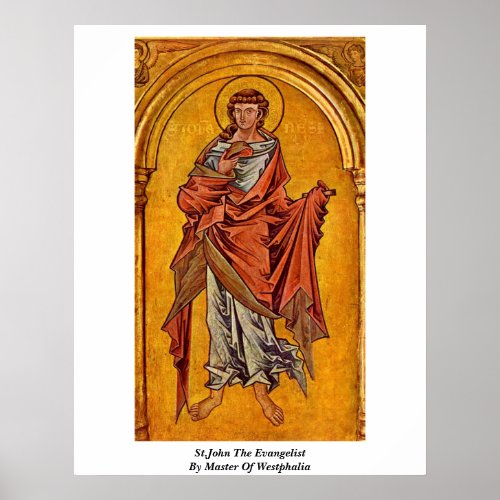 St.John The Evangelist By Master Of Westphalia Poster
