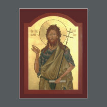 St. John the Forerunner and Baptist Prayer Card postcards
