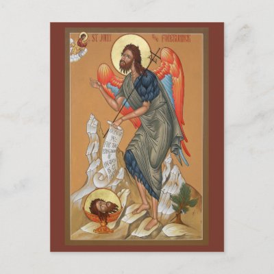 St. John the Forerunner Prayer Card Post Card