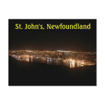 St. John's Cityscape at Night postcards
