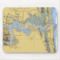 St. Johns Jacksonville nautical chart mousepad by sailorpatp St. Johns Jacksonville nautical chart mousepad