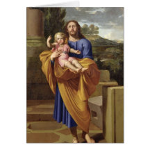 St. Joseph Carrying the Infant Jesus, 1665 Greeting Cards