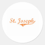 St. Joseph Illinois Classic Design Round Stickers