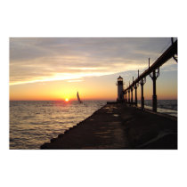 St. Joseph Pier Light, MI posters by ladyred0269 St. Joseph Pier Light, MI posters
