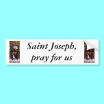 St. Joseph pray for us - stained glass window bumper stickers