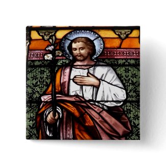 St. Joseph pray for us - stained glass window