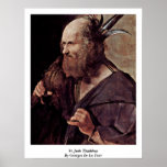 St. Jude Thaddeus By Georges De La Tour Print
