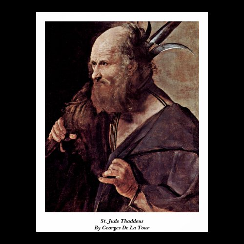 St. Jude Thaddeus By Georges De La Tour Print