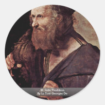 St. Jude Thaddeus, By La Tour Georges De Round Sticker