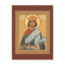 St. Justinian Emperor of Byzantium Prayer Card postcards