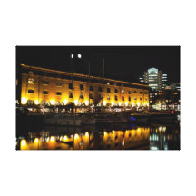 St Katherines Dock London night View Gallery Wrap Canvas