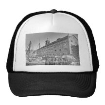 St Katherine's Dock London sketch Trucker Hats