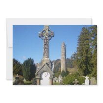 St Kevin's Cross and Round Tower Glendalough Invitations