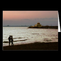 St. Kilda beach at dusk cards