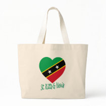 St Kitts and Nevis Flag Heart bags