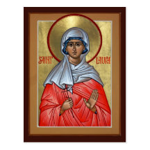 St. Laura Prayer Card Post Card