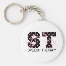 st letters black and pink polka dots key chains