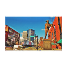 St.Louis 7th Street Stretched Canvas Prints