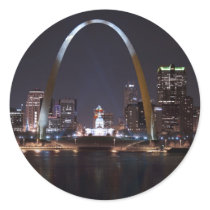 St. Louis Arch 1576 Round Sticker