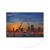 St. Louis Arch 1788 Round Sticker