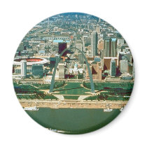 St. Louis Arch and Skyline Refrigerator Magnet