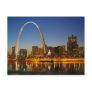 St Louis Arch Missouri on the Mississippi by Night Postcards