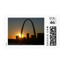 St. Louis Arch Sunset Postage Stamps