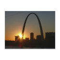 St. Louis Arch Sunset postcards